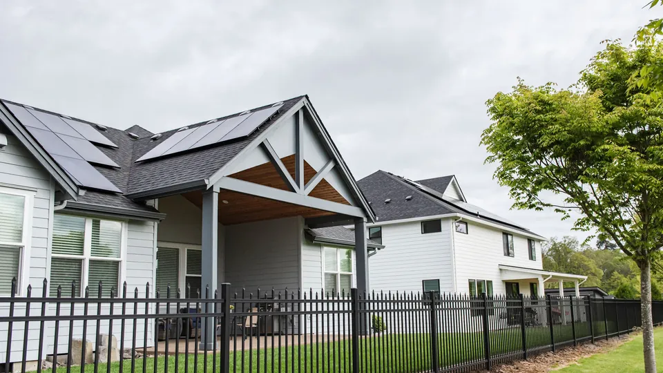 Solar panels on the roof of an Oregon home