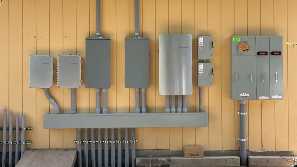 Rooftop solar installation with whole-home battery storage