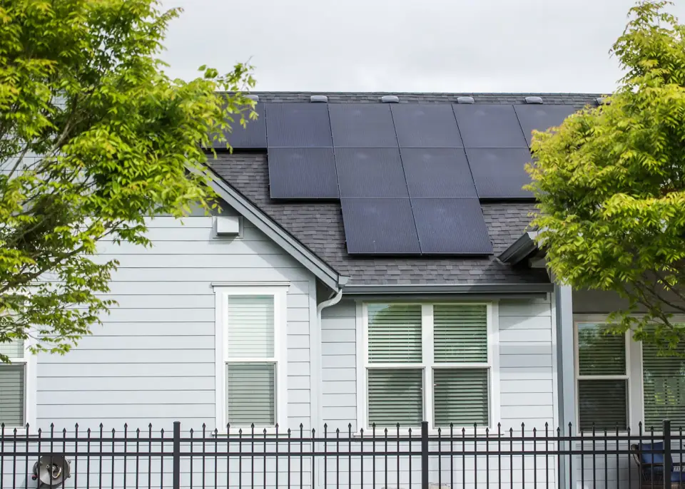 Solar panels on an Oregon home