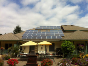 home solar panel installation in Oregon on a sunny day