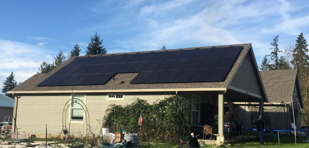 large residential solar panel system