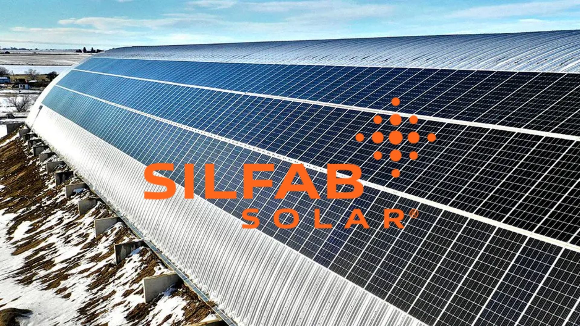 usa made solar panels by silfab on the roof of a building in the snow