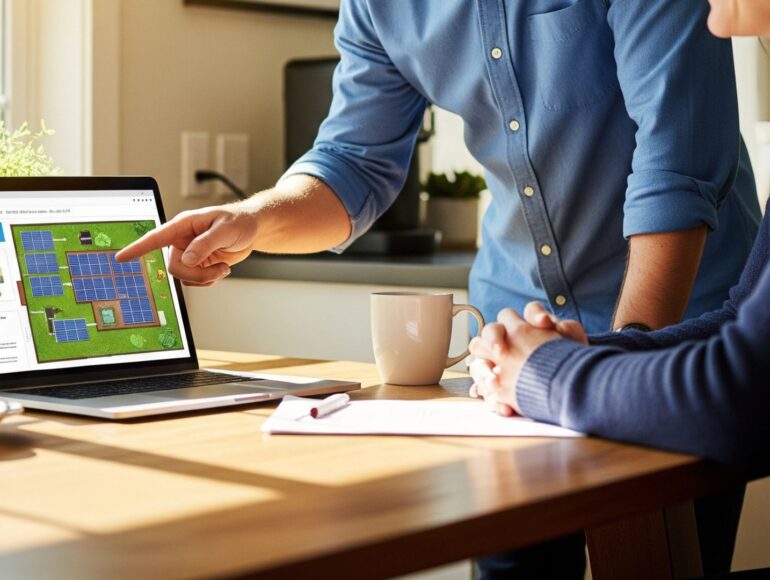 consultant explaining a solar quote in portland